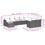 Garden sofa set 10 pieces with black synthetic rattan cushions by , Garden sets - Ref: Foro24-3219446, Price: 608,68 €, Disco...