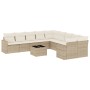 Set de sofás de jardín 11pzas con cojines ratán sintético beige de , Conjuntos de jardín - Ref: Foro24-3219508, Precio: 825,2...