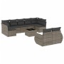 Garden sofa set 10 pieces with gray synthetic rattan cushions by , Modular outdoor sofas - Ref: Foro24-3221829, Price: 681,65...