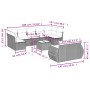 Garden sofa set 10 pieces with gray synthetic rattan cushions by , Modular outdoor sofas - Ref: Foro24-3221829, Price: 681,65...