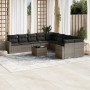 Garden sofa set 11 pieces and gray synthetic rattan cushions by , Modular outdoor sofas - Ref: Foro24-3251857, Price: 726,99 ...