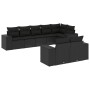 Set aus 8-teiligen Gartensofas und Kissen Kunstrattan schwarz von , Gartensets - Ref: Foro24-3222814, Preis: 665,12 €, Rabatt: %