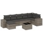 Set mit 8 Gartensofas und Kissen synthetisches Rattangrau von , Gartensets - Ref: Foro24-3222889, Preis: 533,01 €, Rabatt: %