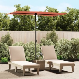 Garden umbrella with terracotta aluminum pole 180x110 cm by vidaXL, Umbrellas - Ref: Foro24-47333, Price: 40,89 €, Discount: %