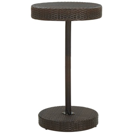 Mesa de jardín de ratán sintético marrón 60,5x106 cm de vidaXL, Mesas de jardín - Ref: Foro24-45855, Precio: 108,10 €, Descue...