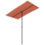 Garden umbrella with terracotta aluminum pole 180x110 cm by vidaXL, Umbrellas - Ref: Foro24-47333, Price: 40,99 €, Discount: %