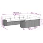 Set Gartensofas 10 Stück Kissen synthetisches Rattan schwarz von , Gartensets - Ref: Foro24-3223084, Preis: 691,44 €, Rabatt: %