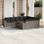 Set mit 11 Gartensofas und Kissen synthetisches Rattangrau von , Gartensets - Ref: Foro24-3223099, Preis: 723,99 €, Rabatt: %