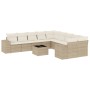 Set de sofás de jardín 11pzas con cojines ratán sintético beige de , Conjuntos de jardín - Ref: Foro24-3223117, Precio: 848,8...