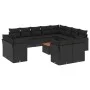 Gartensofa-Set und Kissen, 13-teilig, aus schwarzem Kunststoff-Rattan. von , Gartensets - Ref: Foro24-3223948, Preis: 860,59 ...