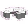 Gartensofa-Set und Kissen, 13-teilig, aus schwarzem Kunststoff-Rattan. von , Gartensets - Ref: Foro24-3223948, Preis: 860,59 ...