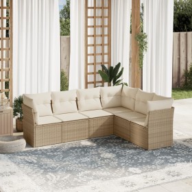 Garden sofa set with 6-piece synthetic rattan beige cushions by , Garden sets - Ref: Foro24-3249517, Price: 425,84 €, Discoun...