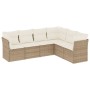 Garden sofa set with cushions 6 pieces beige synthetic rattan by , Garden sets - Ref: Foro24-3249517, Price: 408,99 €, Discou...