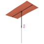 Garden umbrella with terracotta aluminum pole 180x110 cm by vidaXL, Umbrellas - Ref: Foro24-47333, Price: 40,99 €, Discount: %