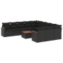 Set Gartensofas 12 Stück Kissen synthetisches Rattan schwarz von , Gartensets - Ref: Foro24-3258835, Preis: 771,92 €, Rabatt: %