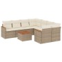 Set de sofás de jardín 9 pzas con cojines ratán sintético beige de , Conjuntos de jardín - Ref: Foro24-3258229, Precio: 757,4...