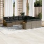 Set mit 12 Gartensofas mit Kissen synthetisches Rattangrau von , Gartensets - Ref: Foro24-3258987, Preis: 793,66 €, Rabatt: %