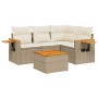 Garden sofa set with 5-piece synthetic rattan beige cushions by , Garden sets - Ref: Foro24-3259181, Price: 396,71 €, Discoun...