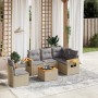 Garden sofa set with 6-piece synthetic rattan beige cushions by , Garden sets - Ref: Foro24-3259224, Price: 460,13 €, Discoun...