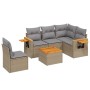 Garden sofa set with 6-piece synthetic rattan beige cushions by , Garden sets - Ref: Foro24-3259224, Price: 460,13 €, Discoun...