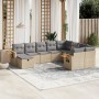 Set Gartensofas mit beigen Kissen 10 Stück synthetisches Rattan von , Gartensets - Ref: Foro24-3259560, Preis: 742,76 €, Raba...