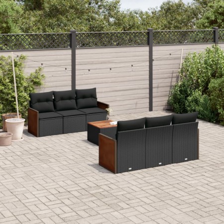 7-piece garden dining set with black synthetic rattan cushions by , Garden sets - Ref: Foro24-3259871, Price: 483,90 €, Disco...