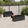 7-teiliges Garten-Esszimmerset und Kissen synthetisches Rattan schwarz von , Gartensets - Ref: Foro24-3259871, Preis: 483,90 ...