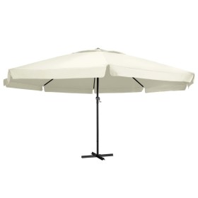 Garden umbrella and sand white aluminum pole 600 cm by vidaXL, Umbrellas - Ref: Foro24-47370, Price: 295,43 €, Discount: %