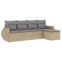 Garden sofa set with 5-piece synthetic rattan beige cushions by , Garden sets - Ref: Foro24-3253626, Price: 353,31 €, Discoun...