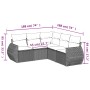 Set Gartensofas mit Kissen 5 Stück synthetisches Rattangrau von , Gartensets - Ref: Foro24-3253687, Preis: 367,09 €, Rabatt: %