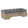 Set aus 7-teiligen Gartensofas und Kissen, synthetisches Rattan, beige von , Gartensets - Ref: Foro24-3254126, Preis: 520,43 ...