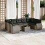 Garden sofa set 10 pieces with gray synthetic rattan cushions by , Garden sets - Ref: Foro24-3254147, Price: 696,78 €, Discou...