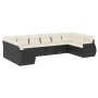 Set de sofás de jardín 10 pzas cojines ratán sintético negro de , Conjuntos de jardín - Ref: Foro24-3254203, Precio: 609,14 €...