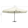 Garden umbrella and sand white aluminum pole 600 cm by vidaXL, Umbrellas - Ref: Foro24-47370, Price: 295,43 €, Discount: %