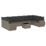 Set mit 11 Gartensofas und Kissen synthetisches Rattangrau von , Gartensets - Ref: Foro24-3254217, Preis: 721,97 €, Rabatt: %