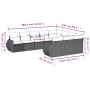 Set Gartensofas 10 Stück Kissen synthetisches Rattan schwarz von , Gartensets - Ref: Foro24-3254222, Preis: 633,34 €, Rabatt: %