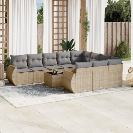 Garden sofa set 11 pieces with beige synthetic rattan cushions by , Garden sets - Ref: Foro24-3254236, Price: 750,37 €, Disco...