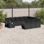 Set mit 11 Stück Gartensofas und Kissen synthetisches Rattan schwarz von , Gartensets - Ref: Foro24-3254262, Preis: 723,91 €,...