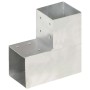 Conectores de postes en L 4 uds metal galvanizado 101x101 mm de vidaXL, Postes de cerca - Ref: Foro24-145478, Precio: 56,80 €...