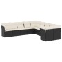 Set de sofás de jardín 10 pzas cojines ratán sintético negro de , Conjuntos de jardín - Ref: Foro24-3218236, Precio: 644,98 €...