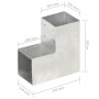 Conectores de postes en L 4 uds metal galvanizado 101x101 mm de vidaXL, Postes de cerca - Ref: Foro24-145478, Precio: 56,80 €...