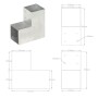 Conectores de postes en L 4 uds metal galvanizado 101x101 mm de vidaXL, Postes de cerca - Ref: Foro24-145478, Precio: 56,80 €...