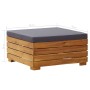 Reposapiés seccional con cojín madera maciza de acacia de vidaXL, Sofás modulares de exterior - Ref: Foro24-46691, Precio: 12...