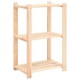 3-tier solid pine wood storage shelf 150 kg by vidaXL, Industrial shelving - Ref: Foro24-286201, Price: 42,79 €, Discount: %