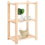 3-tier solid pine wood storage shelf 150 kg by vidaXL, Industrial shelving - Ref: Foro24-286201, Price: 42,79 €, Discount: %