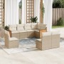 Set Gartensofas mit beigen Kissen 8 Stück PE Rattan von , Gartensets - Ref: Foro24-3227724, Preis: 607,00 €, Rabatt: %