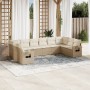 Garden sofa set with beige cushions, 10 pieces, made of synthetic rattan. by , Garden sets - Ref: Foro24-3220667, Price: 758,...