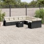 Garden sofa set 11 pieces and black synthetic rattan cushions by , Garden sets - Ref: Foro24-3220715, Price: 734,48 €, Discou...