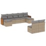 9-piece garden sofa set with beige synthetic rattan cushions by , Garden sets - Ref: Foro24-3228054, Price: 569,99 €, Discoun...