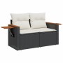 Set aus 8-teiligen Gartensofas und Kissen Kunstrattan schwarz von , Gartensets - Ref: Foro24-3227001, Preis: 609,43 €, Rabatt: %